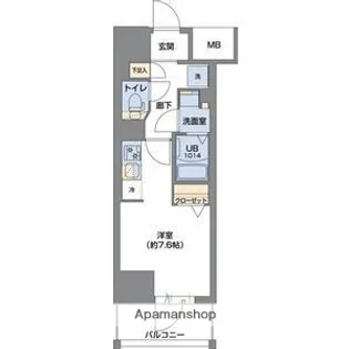 Metrosa谷町六丁目South【8階】の間取り