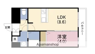 プレサンス鶴橋トレヴィエ【8階】の間取り