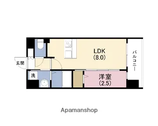 LUXE玉造南【8階】の間取り