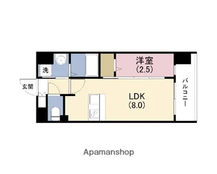 LUXE玉造南【4階】の間取り