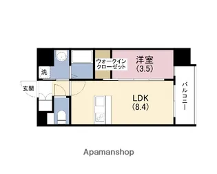 LUXE玉造南【15階】の間取り