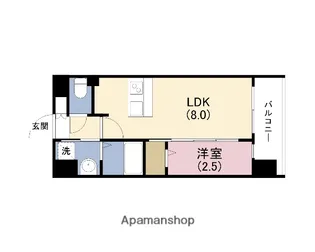 LUXE玉造南【15階】の間取り