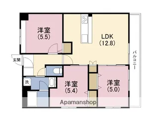 スプランディッド玉造DUE【10階】の間取り