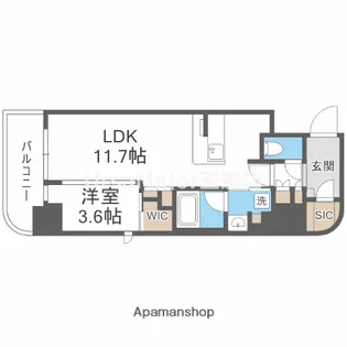 コンフォリア・リヴ北浜淡路町【5階】の間取り