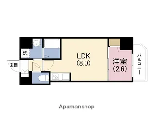 スワンズシティ大阪クレアスト【9階】の間取り