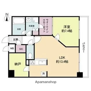 KDX堺筋本町レジデンス【15階】の間取り