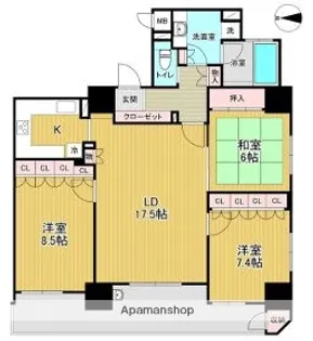リーガル北心斎橋II【12階】の間取り