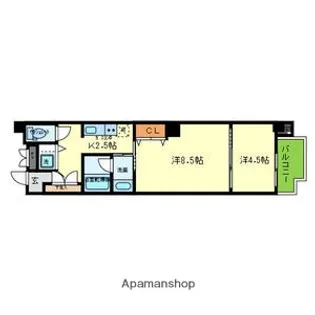 日本橋コゥジィアパートメント【3階】の間取り