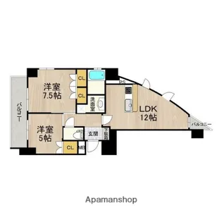 フロンティアタワー日本橋【11階】の間取り