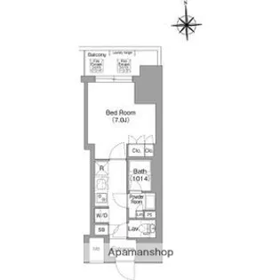 コンフォリア・リヴ博労町一丁目Q【3階】の間取り