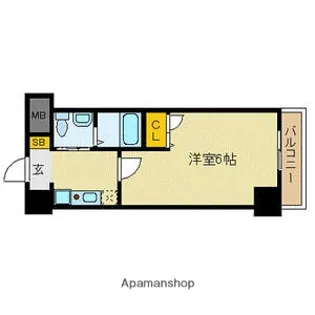 エスリード北浜【4階】の間取り