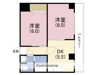 ラパンジール道頓堀【7階】の間取り