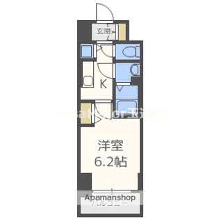 プレサンス北浜パレス【13階】の間取り