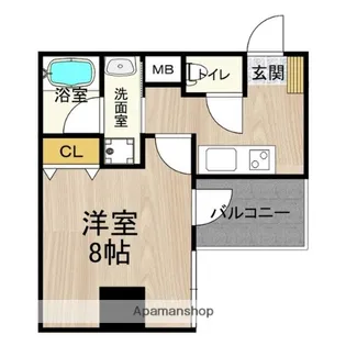 ディオレクレスト東心斎橋【4階】の間取り