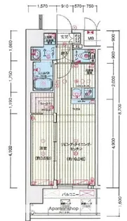 リヴェント玉造【5階】の間取り