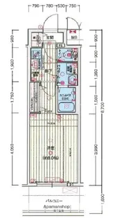 リヴェント玉造【9階】の間取り