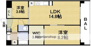 Alivis野田阪神【2階】の間取り