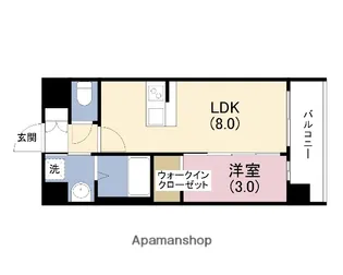 エスリードレジデンス玉造ザ・イースト【14階】の間取り