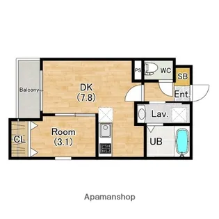(仮称)ジーメゾン桃谷【3階】の間取り