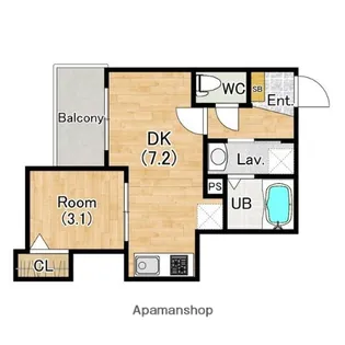(仮称)ジーメゾン桃谷【2階】の間取り