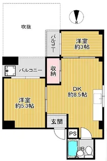 TOWAローゼンビル長堀【4階】の間取り