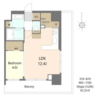 S−RESIDENCE松屋町ASENCE【3階】の間取り