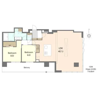 S−RESIDENCE松屋町ASENCE【12階】の間取り