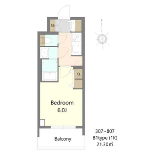 S−RESIDENCE松屋町ASENCE【8階】の間取り