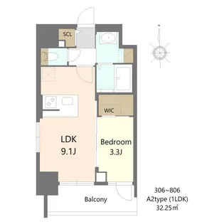 S-RESIDENCE松屋町asence【8階】の間取り