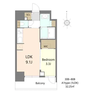 S−RESIDENCE松屋町ASENCE【8階】の間取り