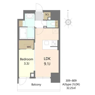 S−RESIDENCE松屋町ASENCE【5階】の間取り