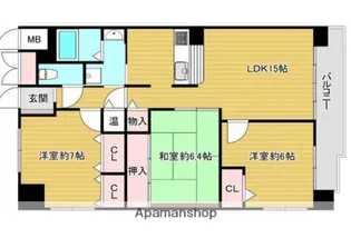 コアシティ心斎橋東【3階】の間取り