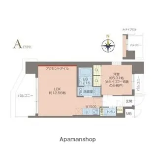 プレジオ玉造【3階】の間取り