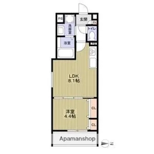 CASA CALMA東中浜【2階】の間取り