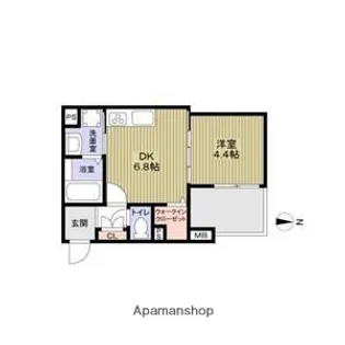 CASA CALMA東中浜【2階】の間取り