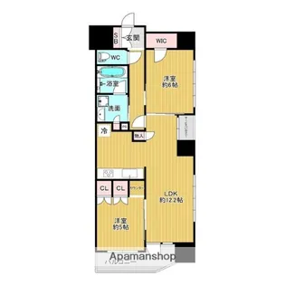 レ・ジェイドイクス【3階】の間取り