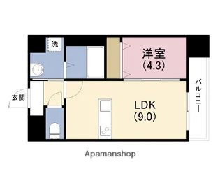 フォーゼ舟橋【3階】の間取り