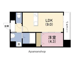 フォーゼ舟橋【3階】の間取り