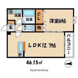 ヘーベルメゾンKⅡ【1階】の間取り