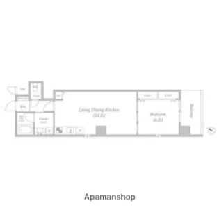 Broad阿倍野阪南町Residence【9階】の間取り