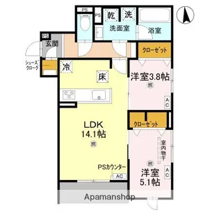 TORISIA緑橋【2階】の間取り