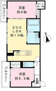 仮)エスポワレジデンス【202号室号室】の間取り