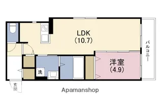 CASA PINO SOLO【3階】の間取り