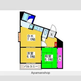 エクセル勝山【6階】の間取り
