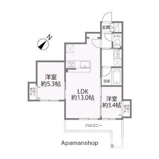 REGLIA今里NORTH【1階】の間取り