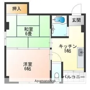 御幸森マンション【4階】の間取り
