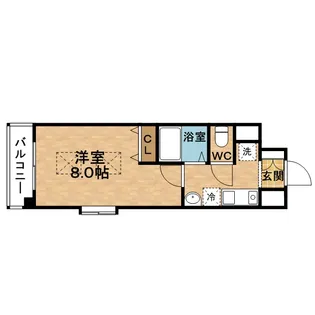 CITY SPIRE北梅田【6階】の間取り