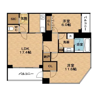 グランフロント大阪オーナーズタワー【23階】の間取り