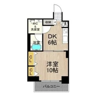 フローライト長堀橋【4階】の間取り