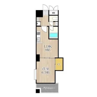 CITY SPIRE上町台【5階】の間取り